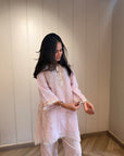 Rose Desi Gota strips Co-ord set