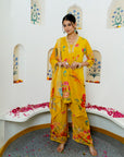 Yellow mellow floral suit set