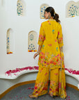 Yellow mellow floral suit set