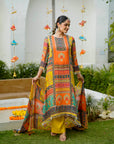 Mashnoor Mustard Floral suit set