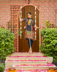 Navy blue noor suit set