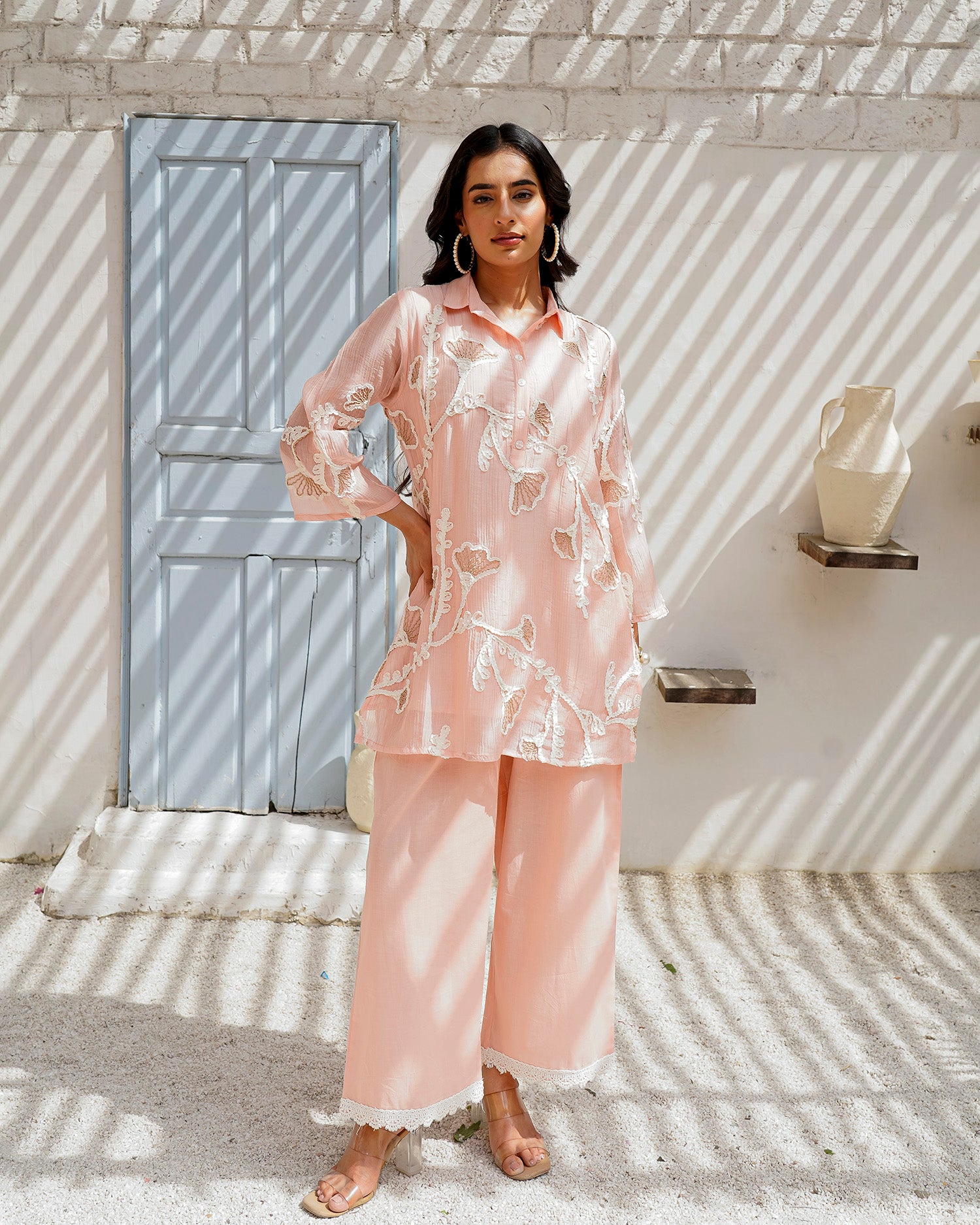 Petal whispers peach co-ord set