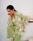 Daydream Green floral cord set