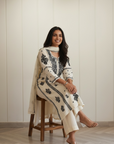 Black & White Chikankari Suit Set