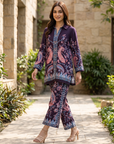 Purple Paisley Grace Printed Cord Set