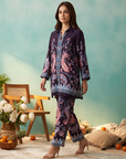 Purple Paisley Grace Printed Cord Set