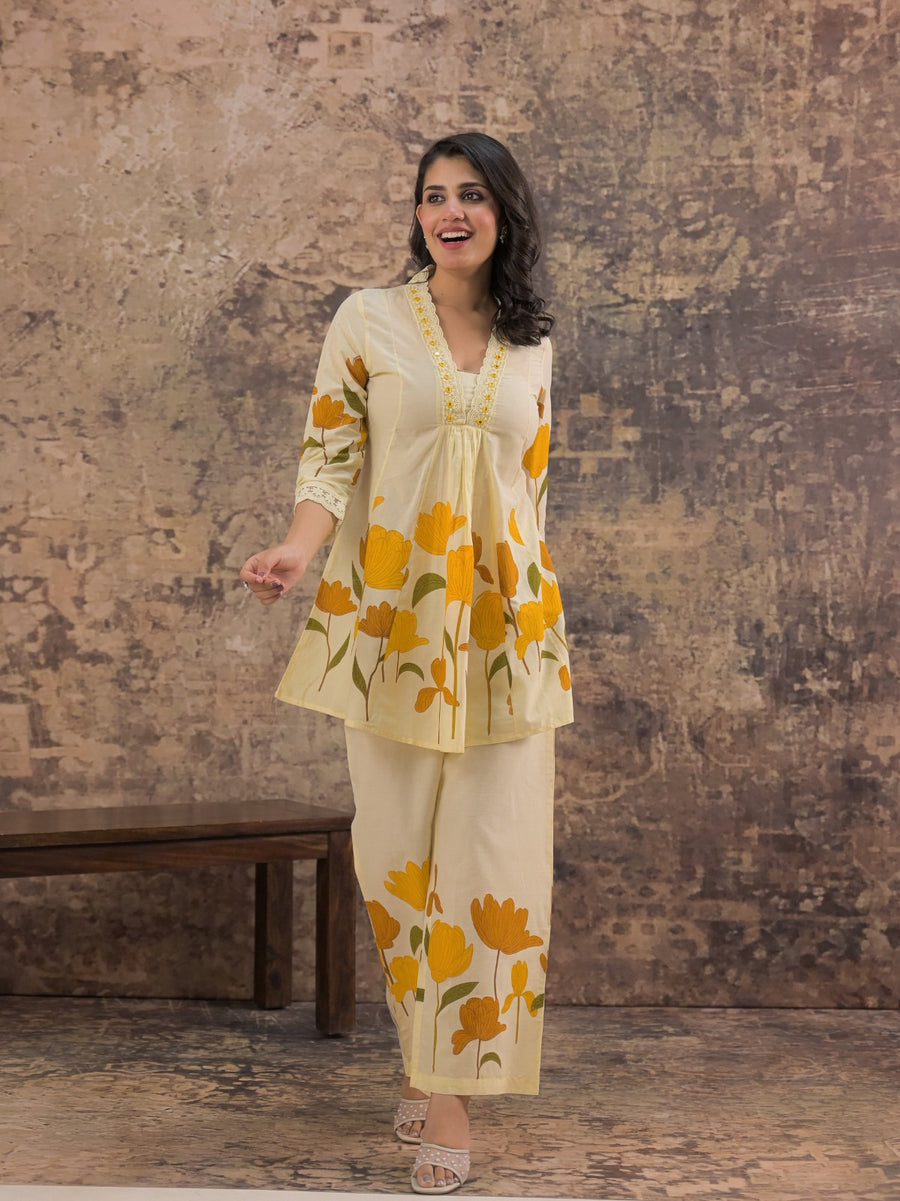Mushnoor mustard coord set