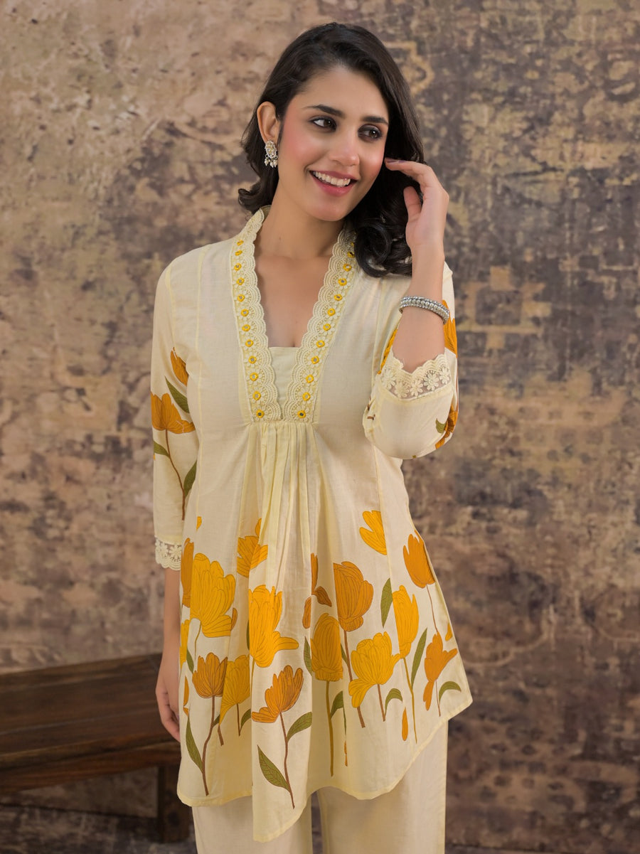 Mushnoor mustard coord set