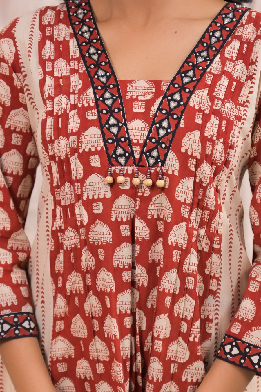 Brick red booti coord set