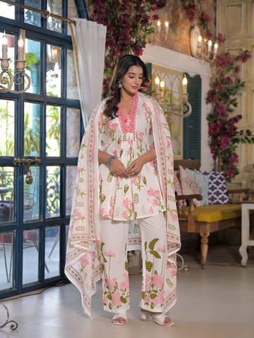 Classy pink floral coord set