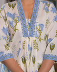 Powder blue floral coord set