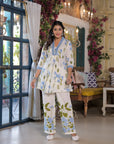 Powder blue floral coord set
