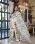 Powder blue floral coord set