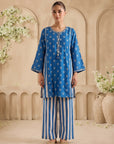 Blue Noor Boota Co-ord Set