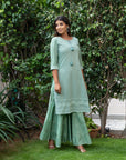 Rich lime green kurta set