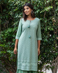 Rich lime green kurta set