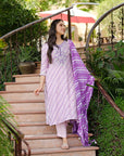 Lavender lehariya suit set