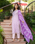 Lavender lehariya suit set