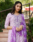 Lavender lehariya suit set