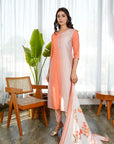 Orange ombre Glassy suit set