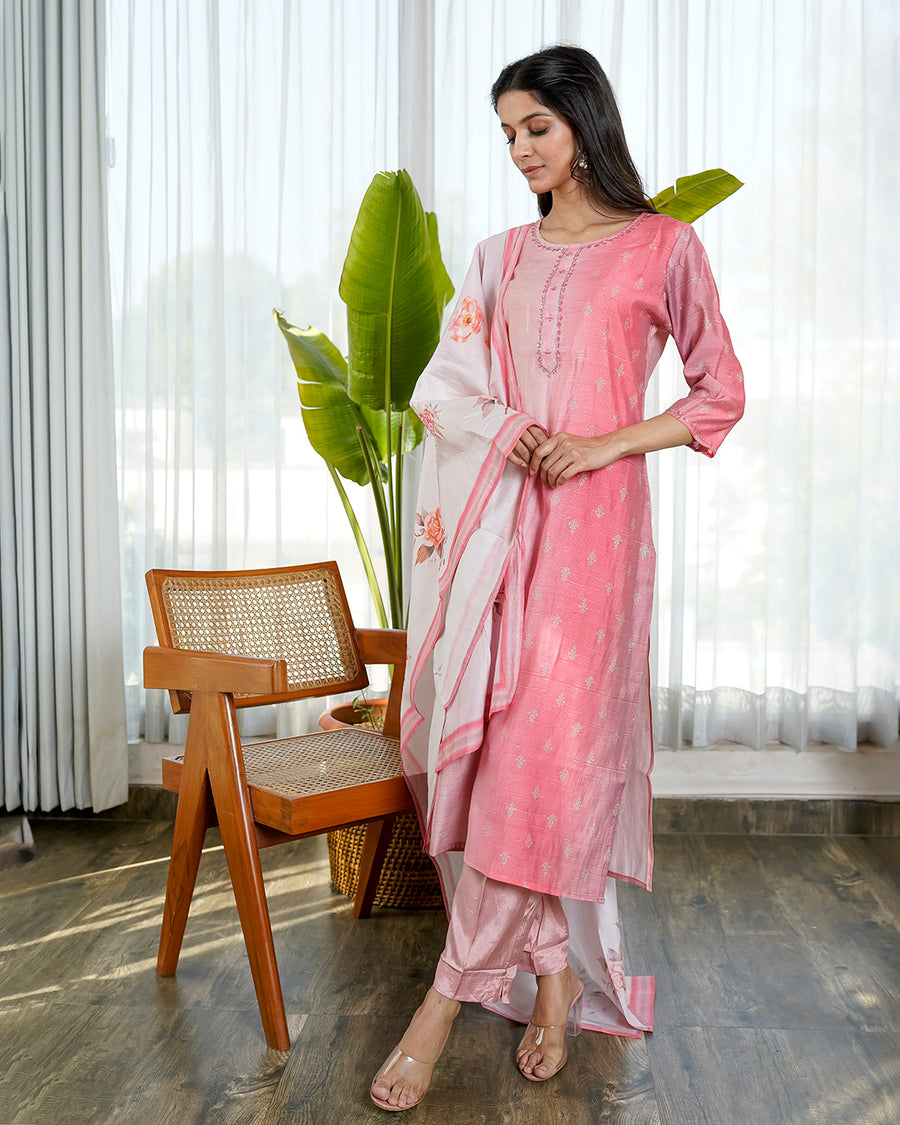 Pink ombre Imperial suit set