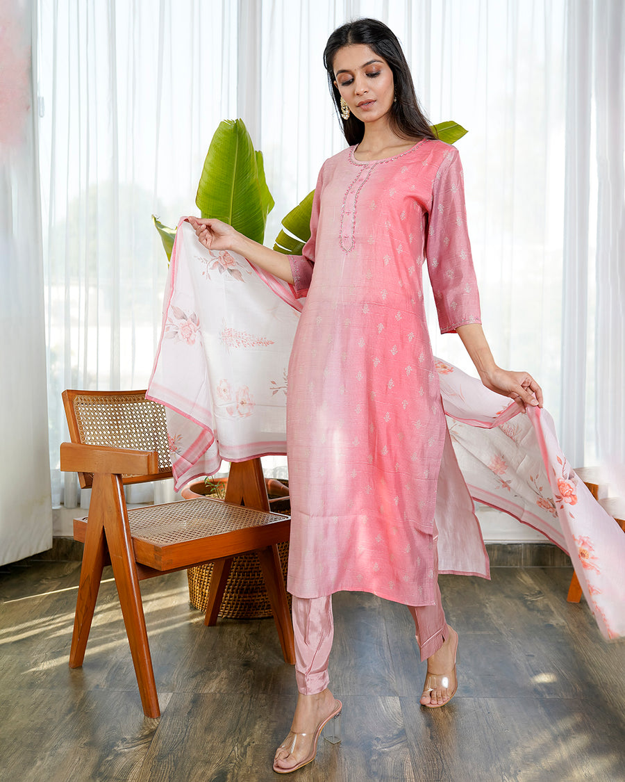 Pink ombre Imperial suit set