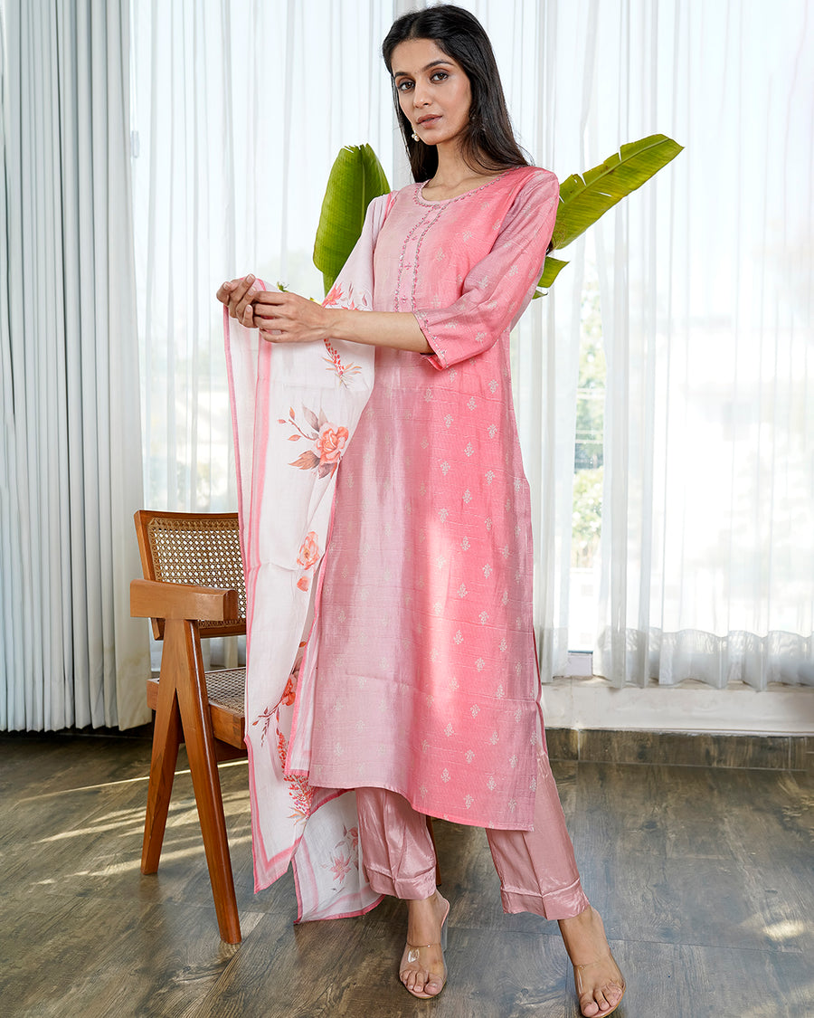 Pink ombre Imperial suit set