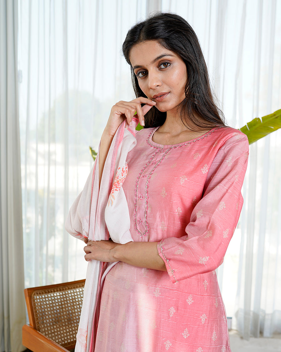 Pink ombre Imperial suit set