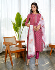 Flashing Rose pink  suit set