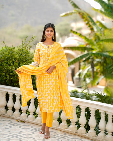 yellow Boota Sunshine suit set