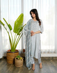 Fairly grey muslin suit set